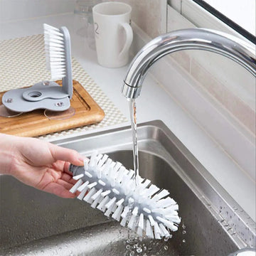 New Kitchen Accessories 2 In 1 Cup Scrubber Glass Cleaner Bottles Brush
